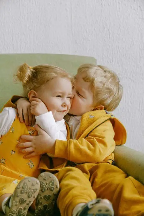 Cheerful siblings