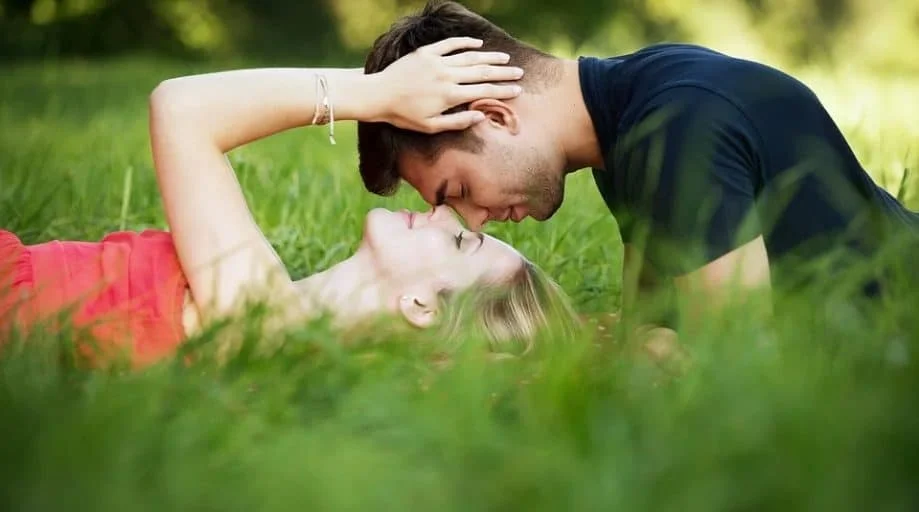 couple in field