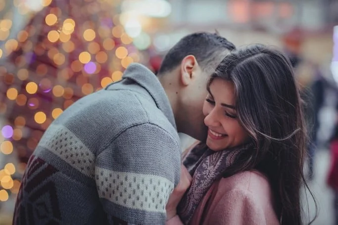 romantic couple in carnival