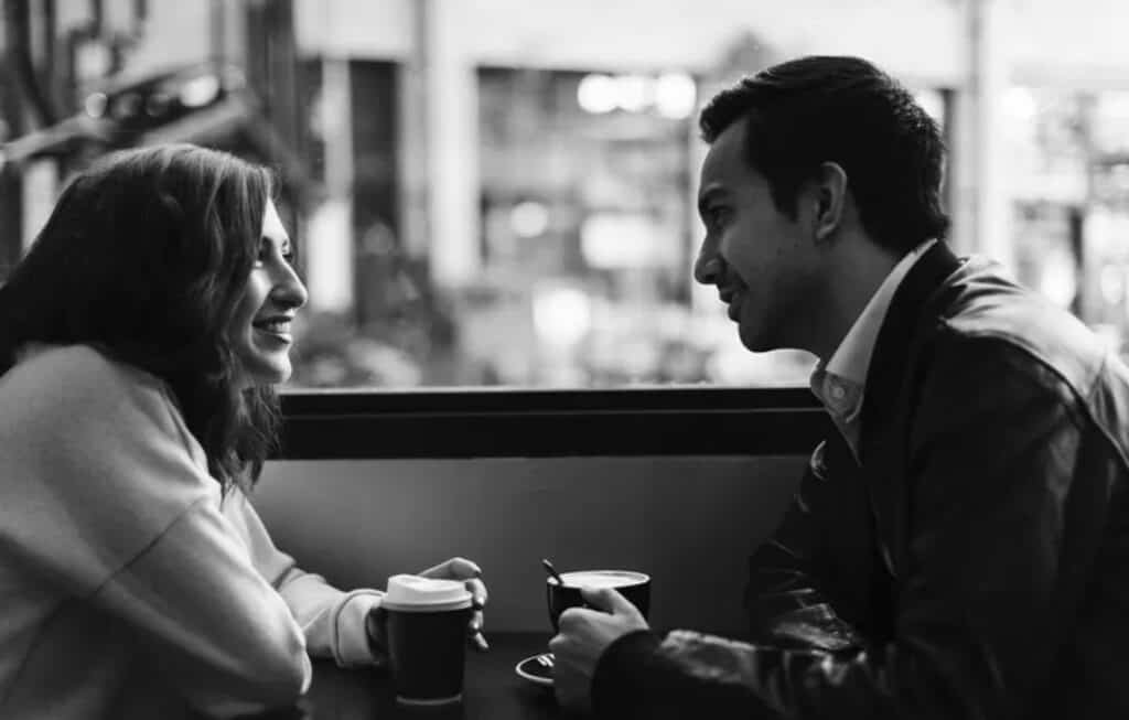 couple having a coffee date