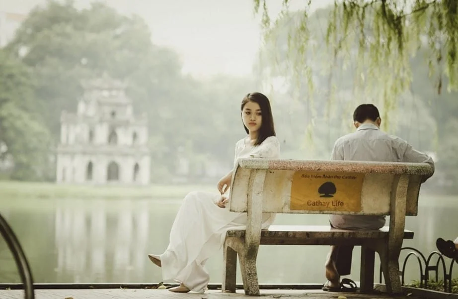 couple not talking to each other