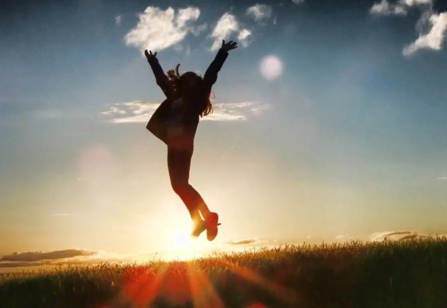 girl jumping high